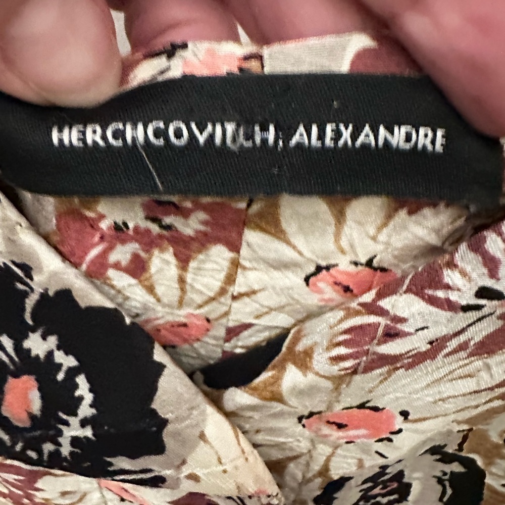 ALEXANDRE HERCHOVITCH M woman midi whimsical hidden button dress Boho chic - Picture 4 of 16